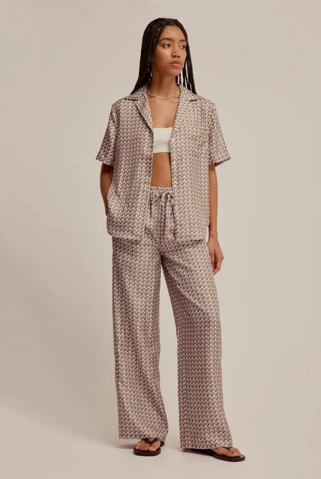 Woman Venroy Pants Silk Wide Leg Pant