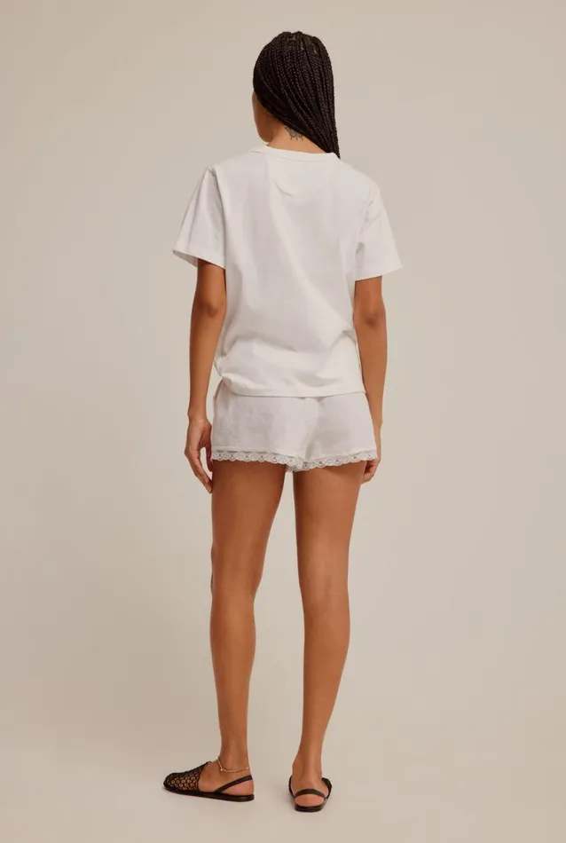 Woman Venroy Shorts Lace Trim High Waisted Short