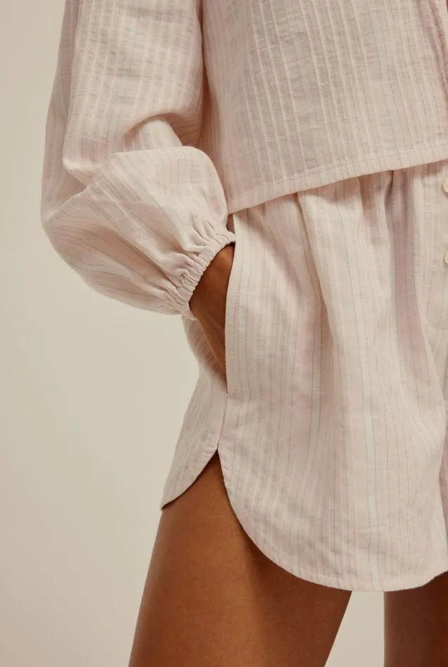 Woman Venroy Shorts Woven Stripe Boxer Short