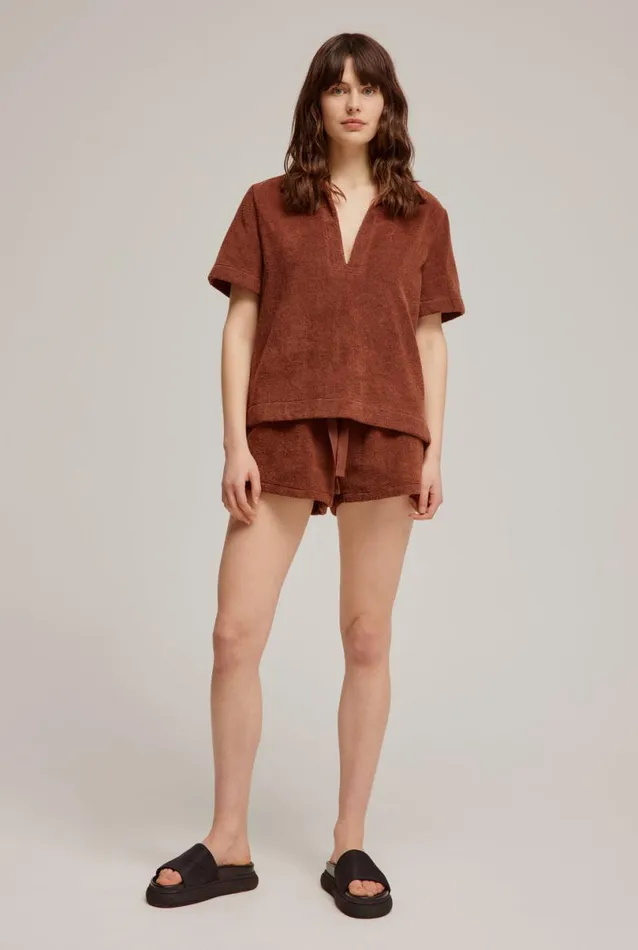 Woman Venroy Shorts Woven Terry Lounge Short