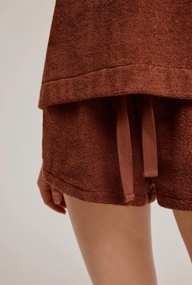 Woman Venroy Shorts Woven Terry Lounge Short