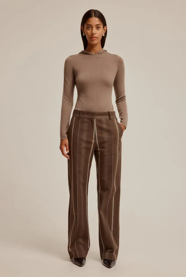 Woman Venroy Sweaters Wool Cashmere Cut Out Hoodie