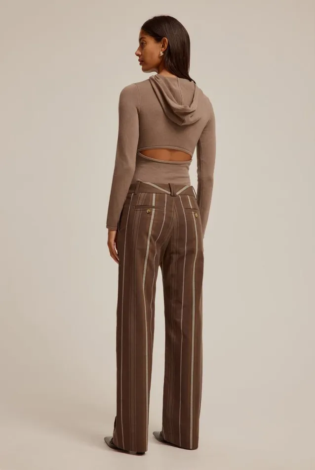 Woman Venroy Sweaters Wool Cashmere Cut Out Hoodie