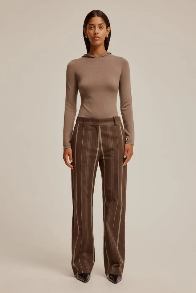 Woman Venroy Sweaters Wool Cashmere Cut Out Hoodie