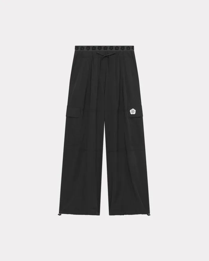 Women 039Boke Flower 20039 Cargo Pants In Technical Cotton Black Kenzo Pants And Shorts