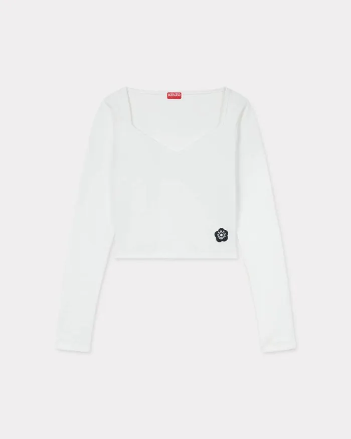 Women 039Boke Flower 20039 Embroidered Long Sleeves Tshirt White Kenzo Tshirts And Polos Women 039Boke Flower 20039 Embroidered Long Sleeves Tshirt White Kenzo Tshirts And Polos