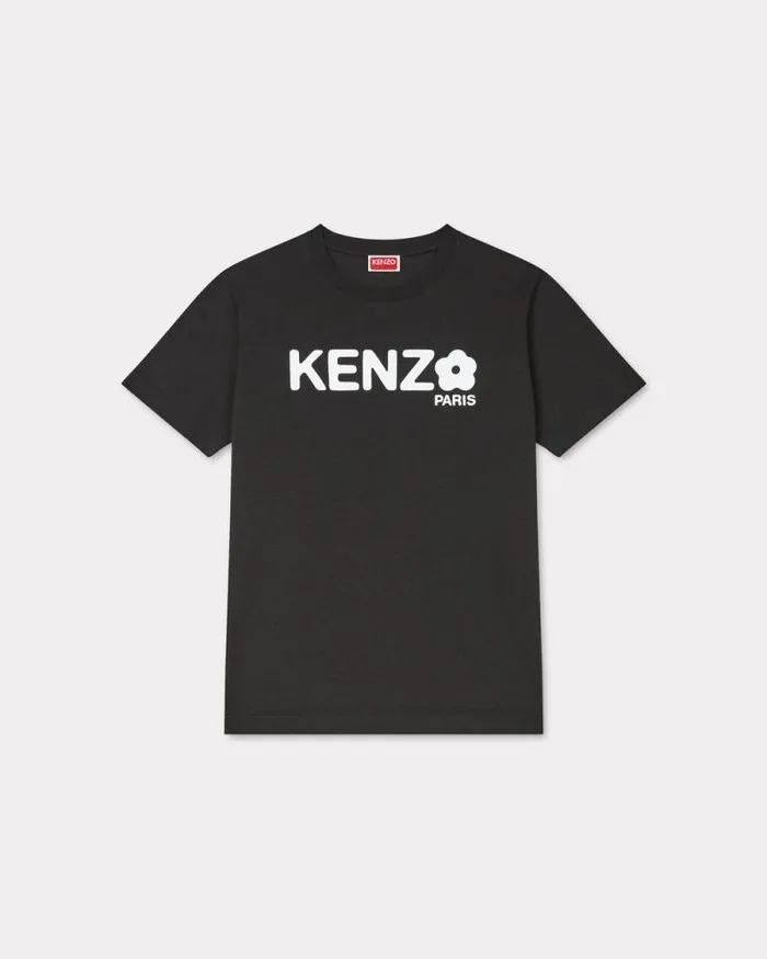 Women 039Boke Flower 20039 Loose Tshirt In Cotton Black Kenzo Tshirts And Polos