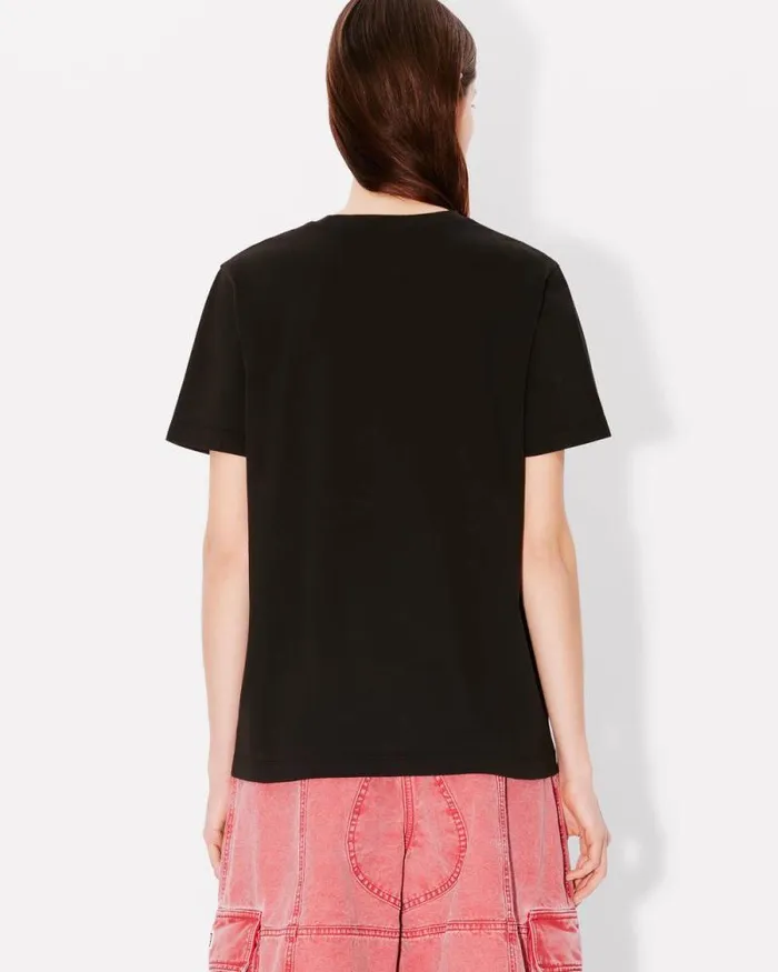 Women 039Boke Flower 20039 Loose Tshirt In Cotton Black Kenzo Tshirts And Polos