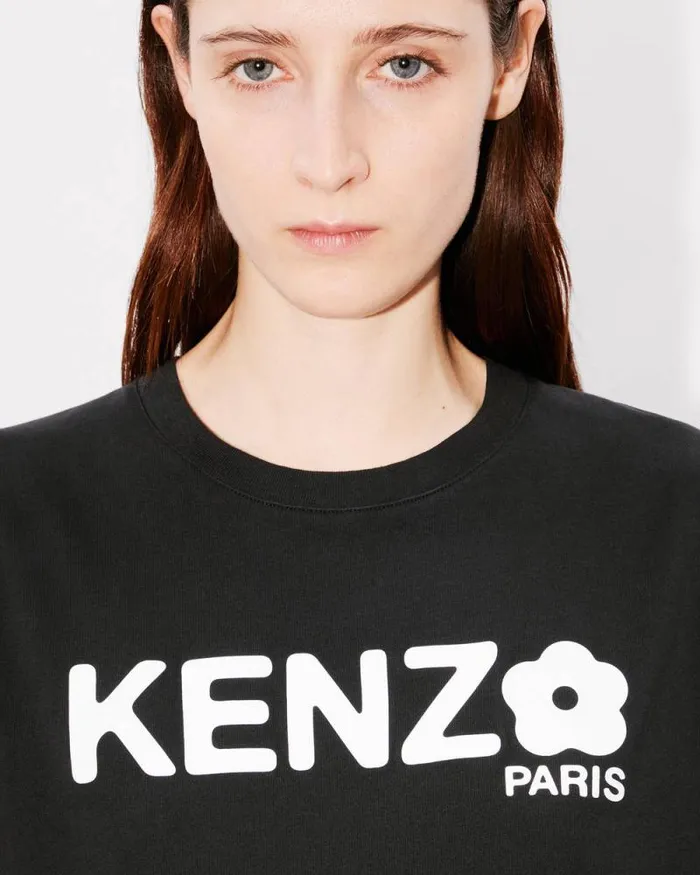 Women 039Boke Flower 20039 Loose Tshirt In Cotton Black Kenzo Tshirts And Polos