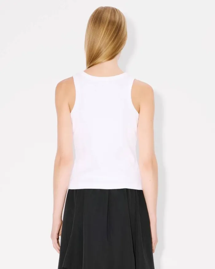 Women 039Boke Flower 20039 Rib Tank Top White Kenzo Shirts And Tops
