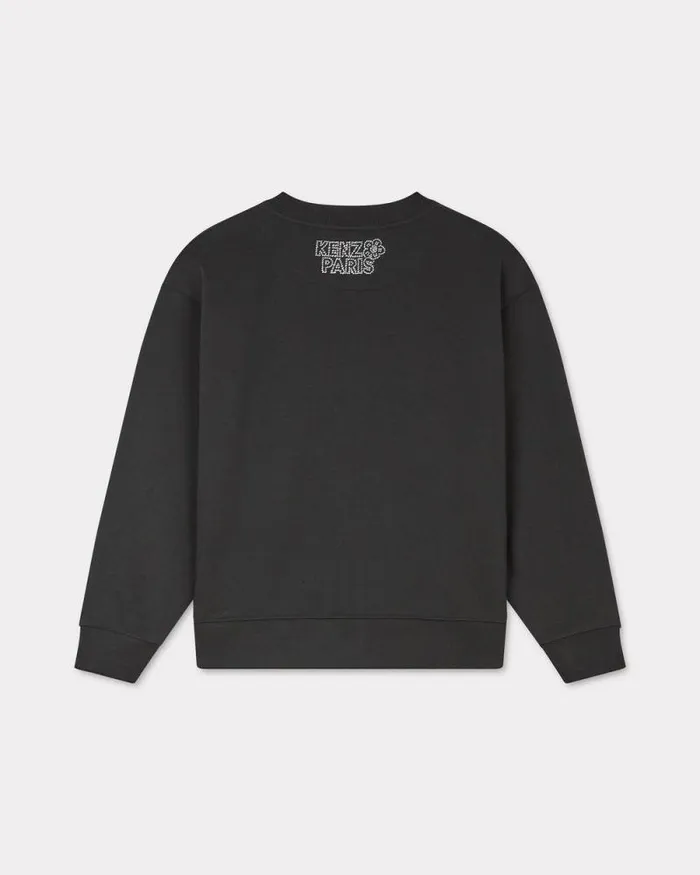 Women 039KENZO Constellation039 Embroidered Sweatshirt In Cotton Black Kenzo Sweatshirts And Hoodies