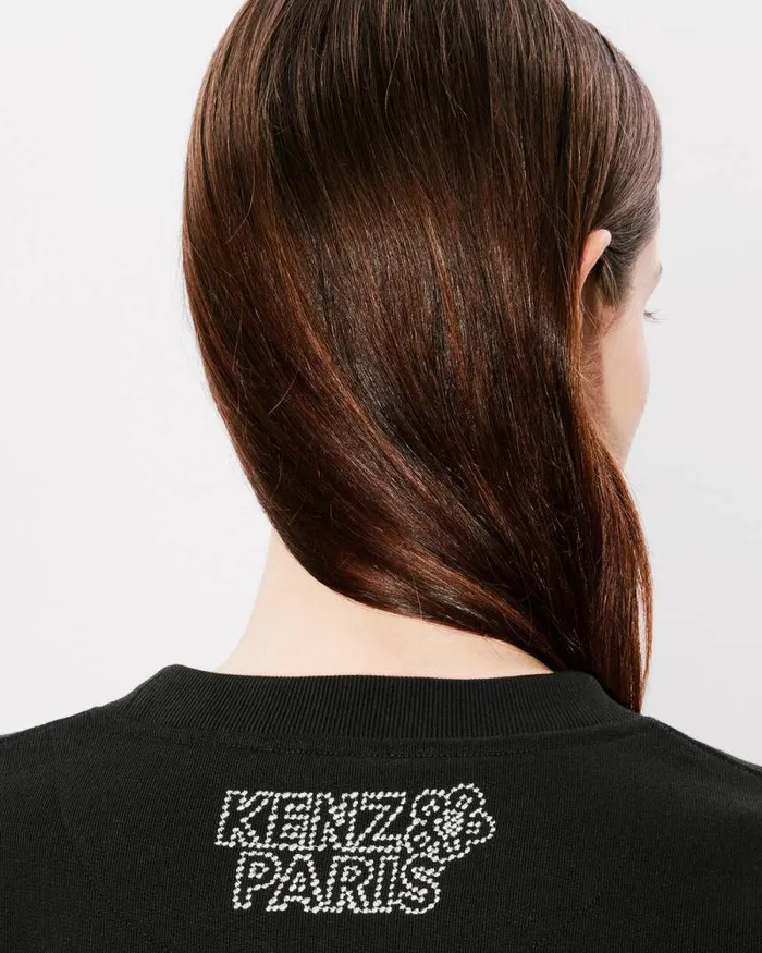 Women 039KENZO Constellation039 Embroidered Sweatshirt In Cotton Black Kenzo Sweatshirts And Hoodies
