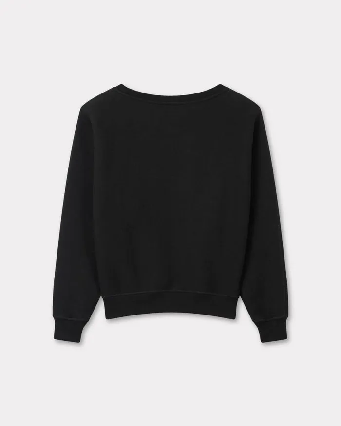 Women 039KENZO Peonies039 Batwing Sweatshirt In Cotton Black Kenzo Sweatshirts And Hoodies