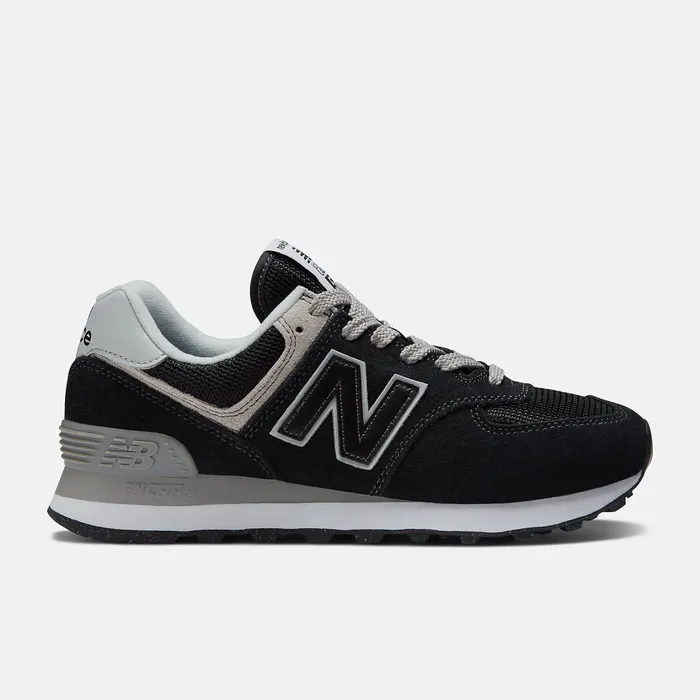 Women 574 Core Black With White New Balance Lifestyle