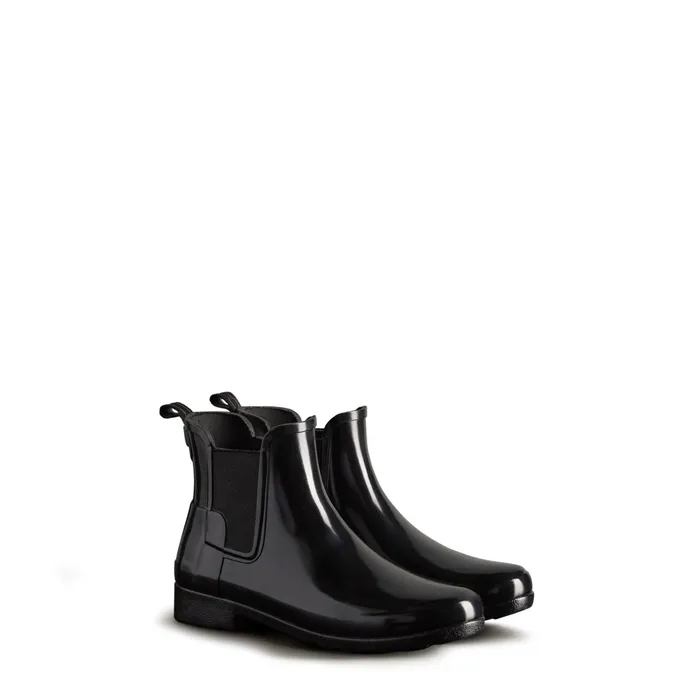 Women8217s Refined Slim Fit Gloss Chelsea Boots Women Short and Ankle Boots HunterBoots