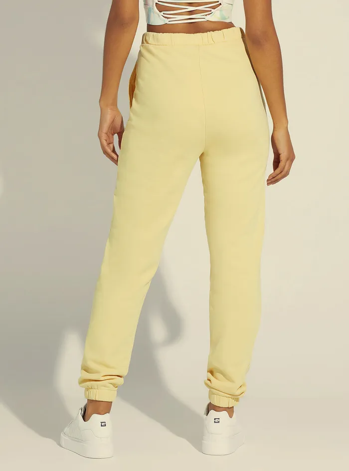 Women Activewear GUESS Yellow Bryony Active Logo Trackpants Women Activewear GUESS Yellow Bryony Active Logo Trackpants