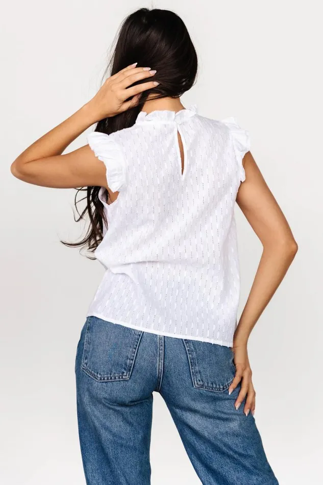 Women Amalie Woven Top White Baltic Born Blouses and Shirts