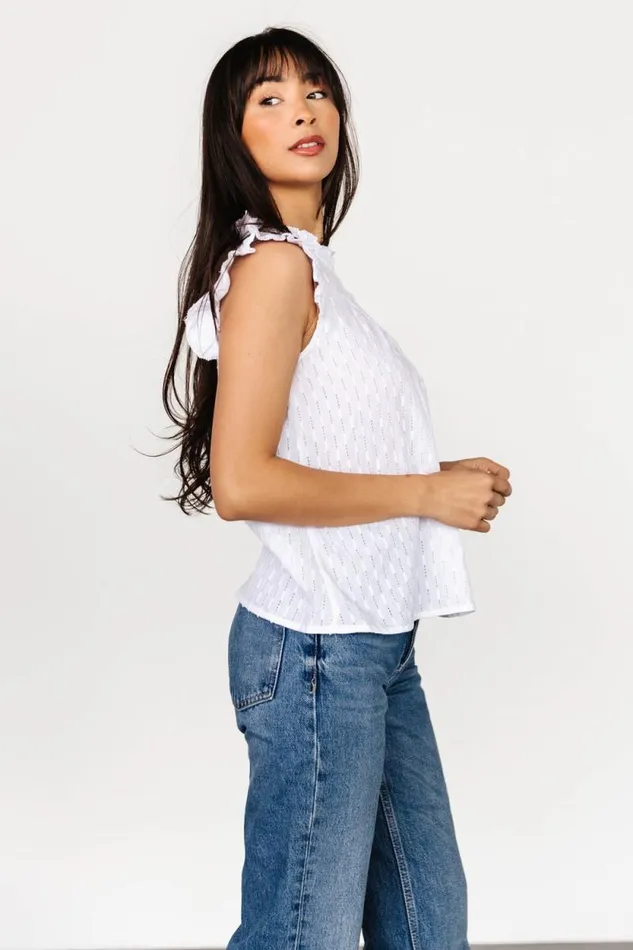 Women Amalie Woven Top White Baltic Born Blouses and Shirts
