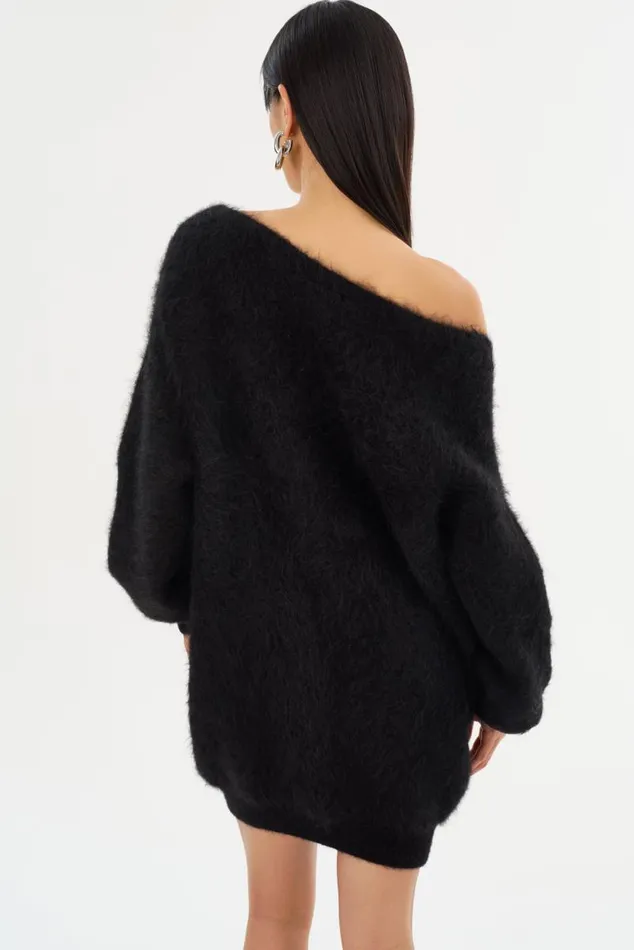 Women AMARIS Wool Mini Dress Black LAMARQUE Dresses Women AMARIS Wool Mini Dress Black LAMARQUE Dresses
