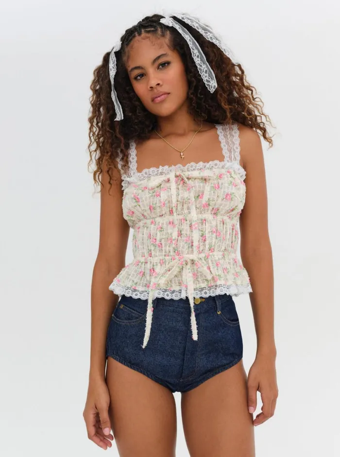 Women Amelia Top White For Love and Lemons Tops