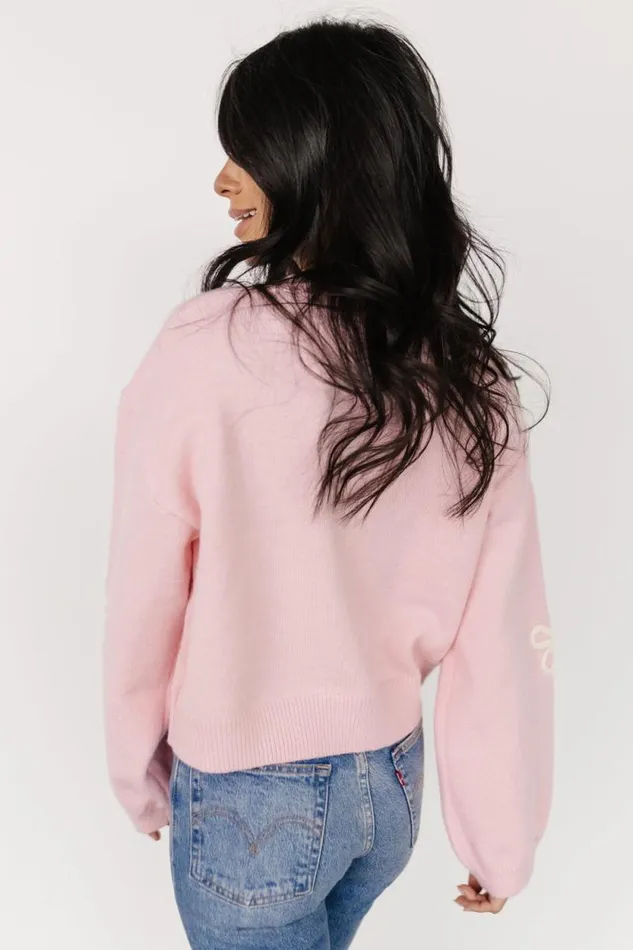 Women Annie Flower Knit Sweater Pink Baltic Born Sweaters Women Annie Flower Knit Sweater Pink Baltic Born Sweaters