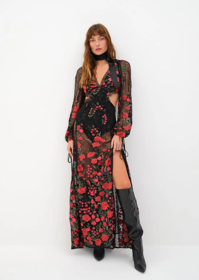 Women Araceli Maxi Dress Black For Love and Lemons Dresses