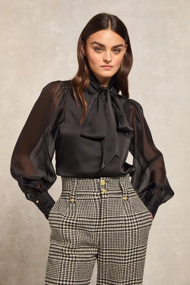 Women Ariella Blouse Black Holland Cooper Shirts and Blouses
