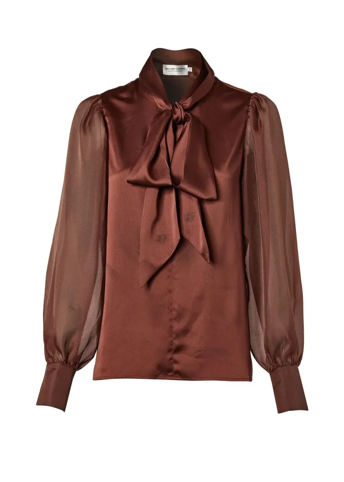 Women Ariella Blouse Chocolate Holland Cooper Shirts and Blouses Women Ariella Blouse Chocolate Holland Cooper Shirts and Blouses