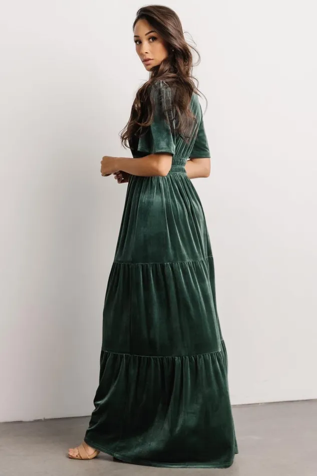 Women Artemis Velvet Maxi Dress Deep Lagoon Baltic Born Maxi Dresses Women Artemis Velvet Maxi Dress Deep Lagoon Baltic Born Maxi Dresses