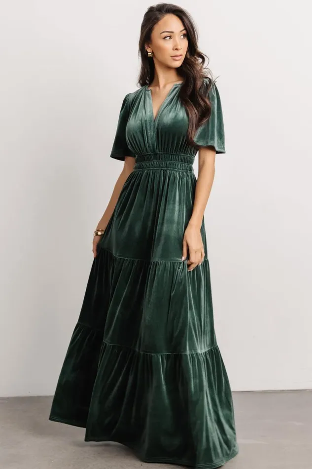 Women Artemis Velvet Maxi Dress Deep Lagoon Baltic Born Maxi Dresses Women Artemis Velvet Maxi Dress Deep Lagoon Baltic Born Maxi Dresses