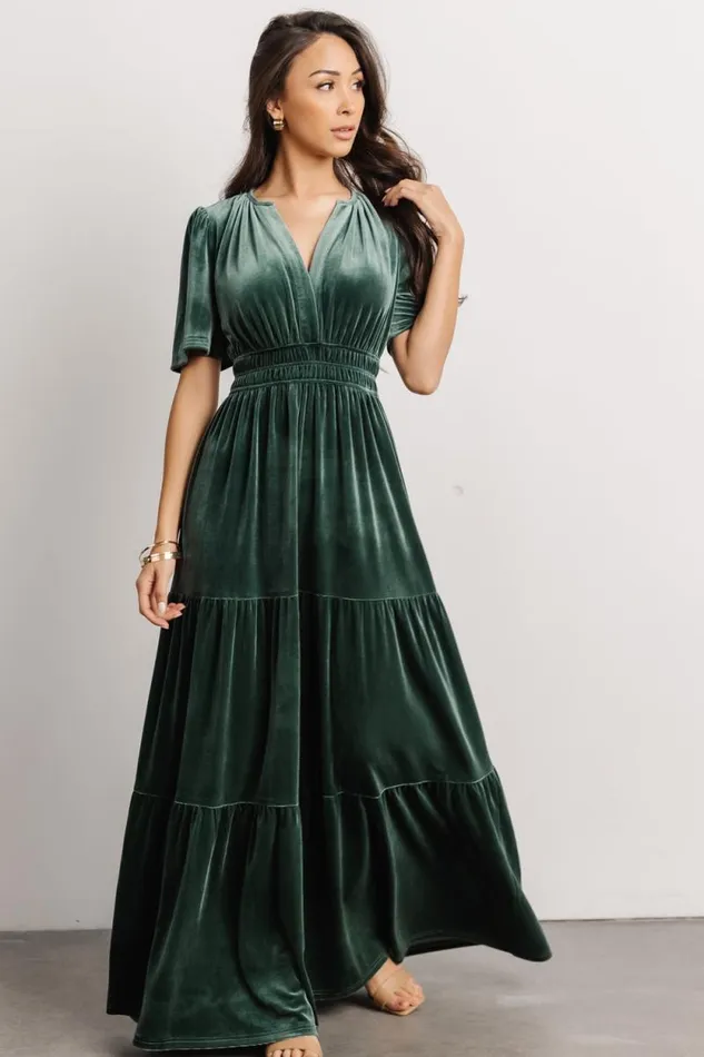 Women Artemis Velvet Maxi Dress Deep Lagoon Baltic Born Maxi Dresses Women Artemis Velvet Maxi Dress Deep Lagoon Baltic Born Maxi Dresses