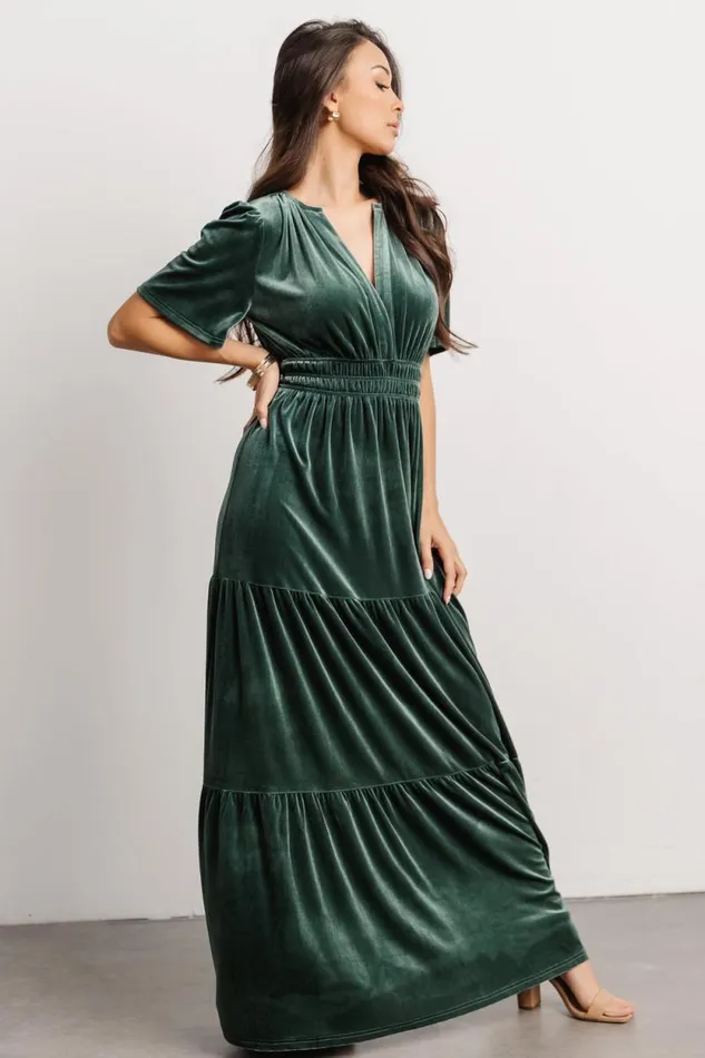 Women Artemis Velvet Maxi Dress Deep Lagoon Baltic Born Maxi Dresses Women Artemis Velvet Maxi Dress Deep Lagoon Baltic Born Maxi Dresses