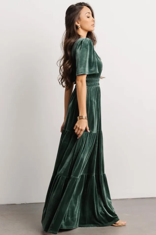 Women Artemis Velvet Maxi Dress Deep Lagoon Baltic Born Maxi Dresses Women Artemis Velvet Maxi Dress Deep Lagoon Baltic Born Maxi Dresses