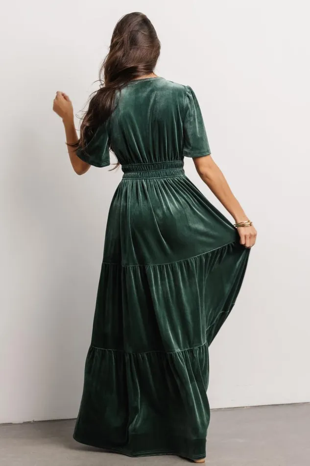 Women Artemis Velvet Maxi Dress Deep Lagoon Baltic Born Maxi Dresses Women Artemis Velvet Maxi Dress Deep Lagoon Baltic Born Maxi Dresses