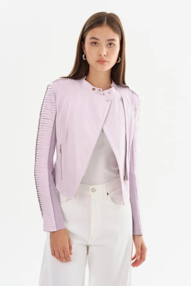 Women AZRA Leather Jacket Lavender LAMARQUE Leather Jackets