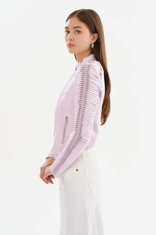 Women AZRA Leather Jacket Lavender LAMARQUE Leather Jackets