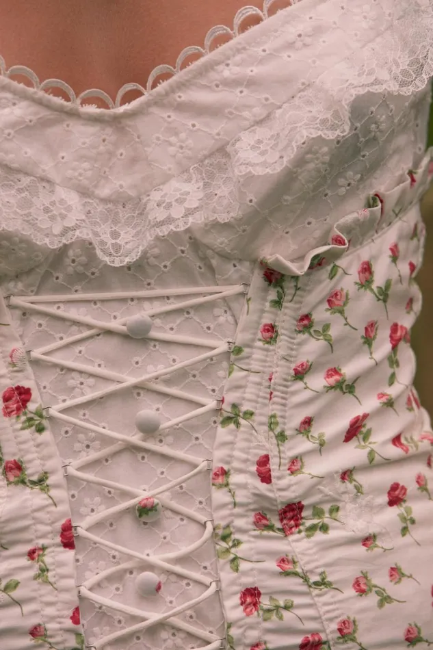 Women Baela Corset Mini Dress White For Love and Lemons Dresses