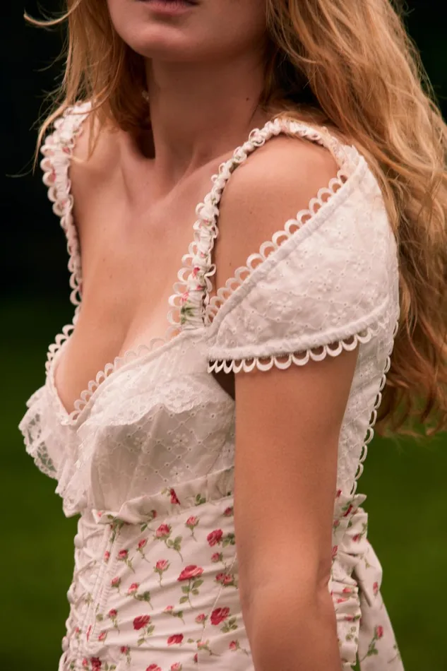 Women Baela Corset Mini Dress White For Love and Lemons Dresses