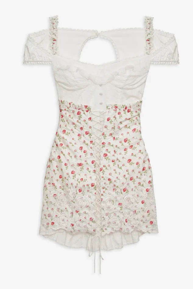 Women Baela Corset Mini Dress White For Love and Lemons Dresses