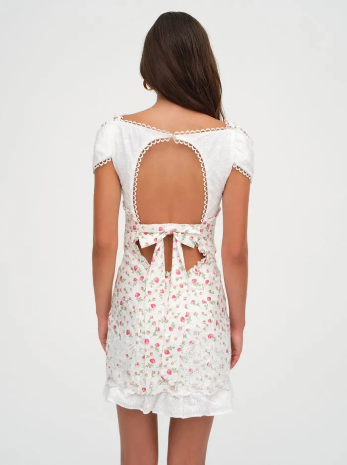 Women Baela Corset Mini Dress White For Love and Lemons Dresses