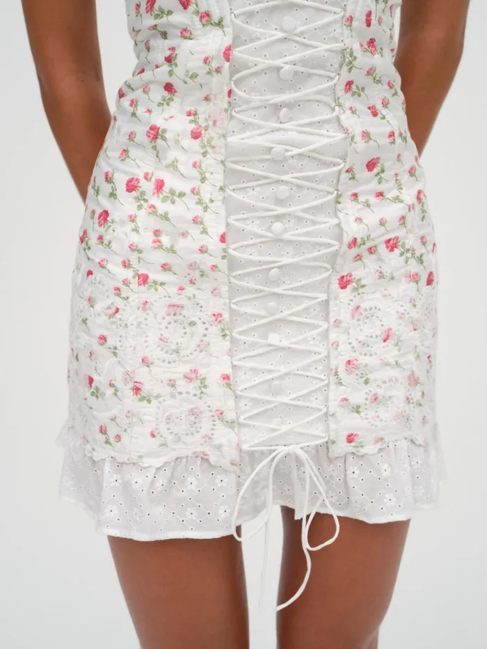 Women Baela Corset Mini Dress White For Love and Lemons Dresses