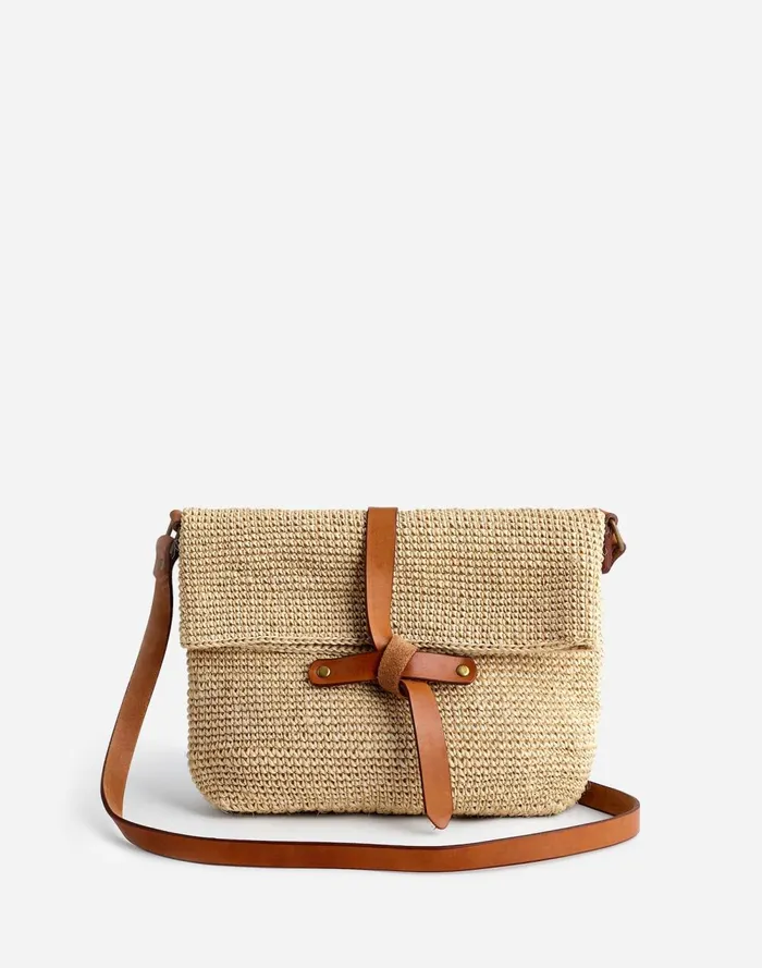 Women Bags Madewell MINGA Crocheted Carmen Crossbody Bag Natural