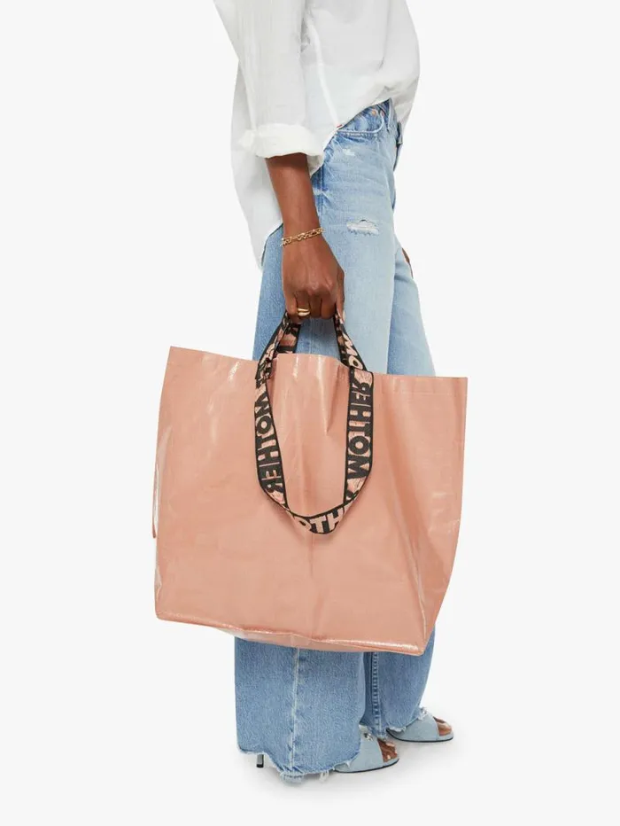 Women Bags Mother Denim The Shopping Bag Duo Rose Pink
