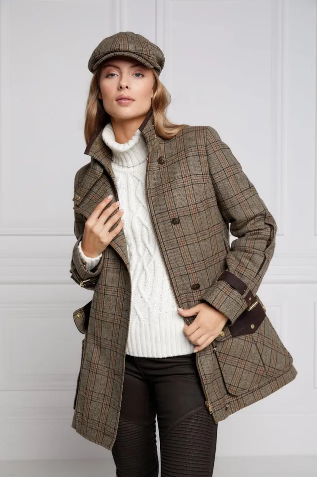 Women Balmoral Field Coat Bourbon Tweed Holland Cooper Coats