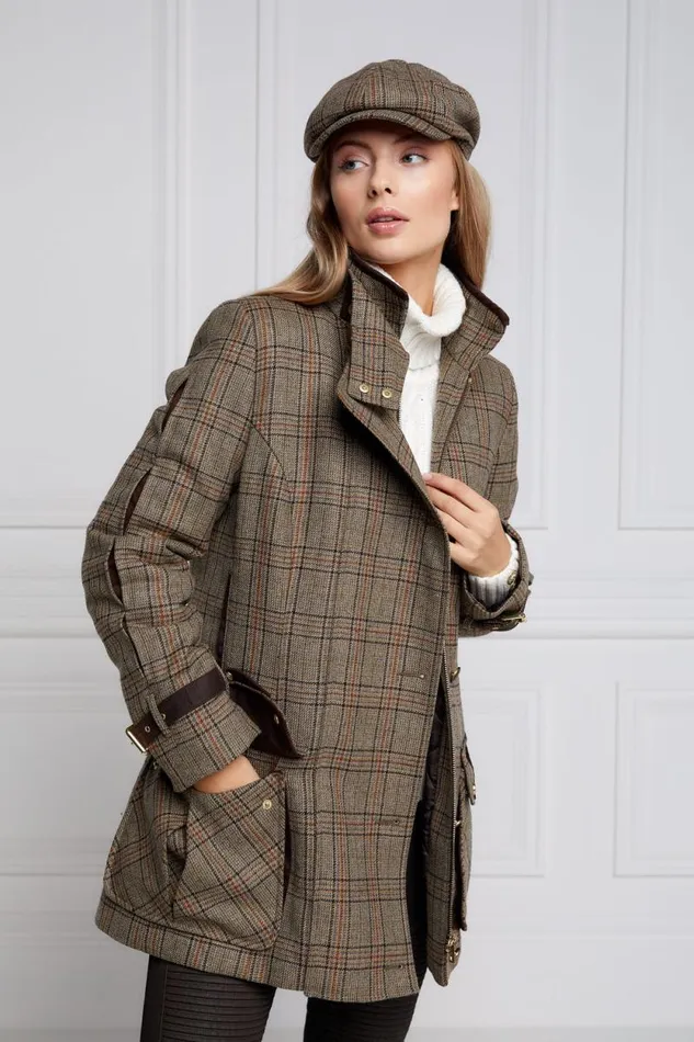Women Balmoral Field Coat Bourbon Tweed Holland Cooper Coats