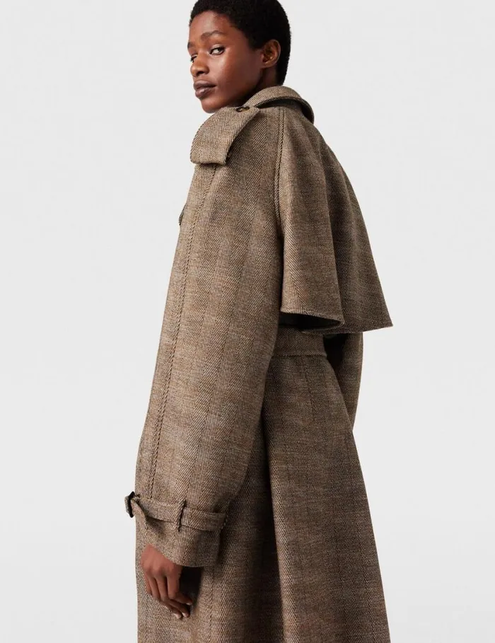 Women Belted Herringbone Trench Coat Prince Of Wales Check Stella McCartney Coats And Jackets Women Belted Herringbone Trench Coat Prince Of Wales Check Stella McCartney Coats And Jackets