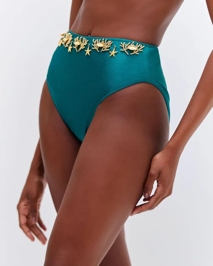 Women Bikinis PatBO PORTOFINO HANDBEADED BIKINI BOTTOM Galapagos