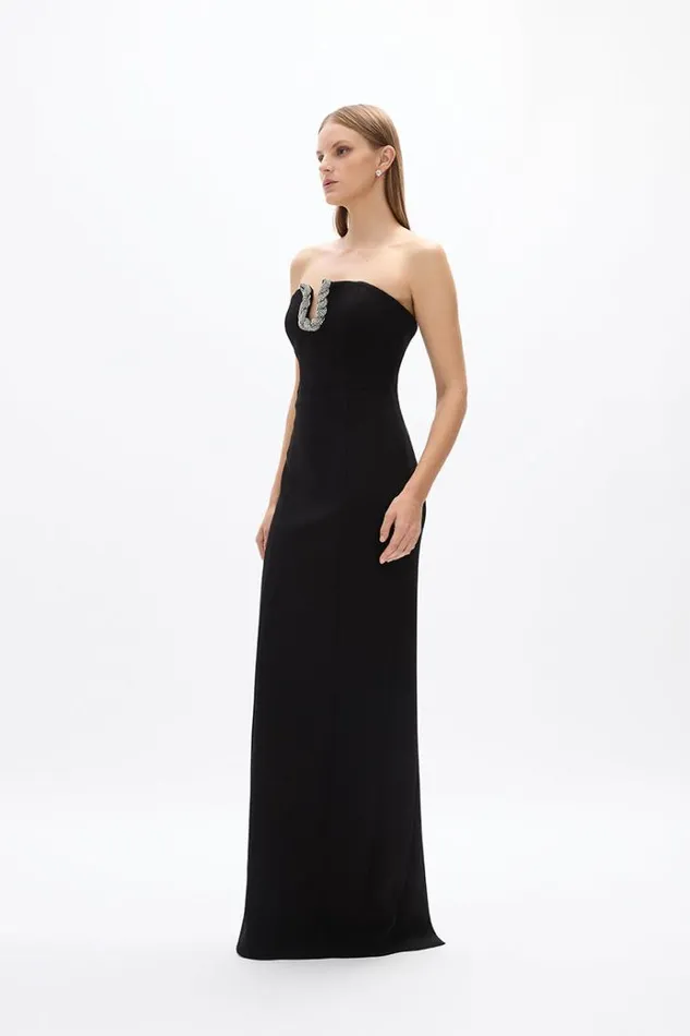 Women Black Dresses Rachel Gilbert Atticus Gown Black