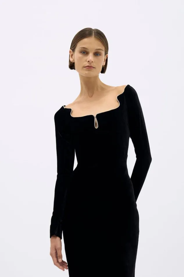 Women Black Dresses Rachel Gilbert HELIOS GOWN Women Black Dresses Rachel Gilbert HELIOS GOWN