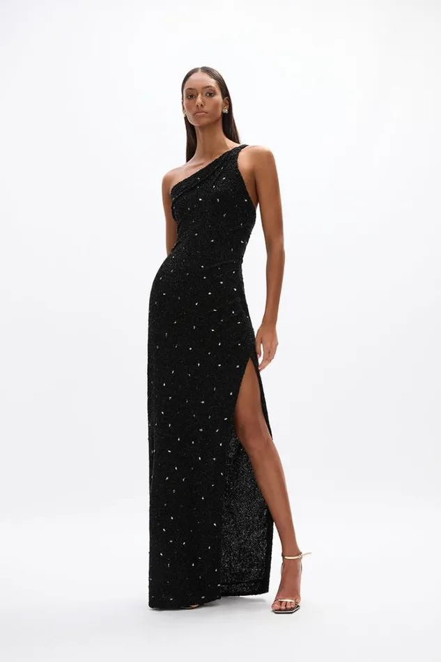 Women Black Dresses Rachel Gilbert Kaito Gown Black